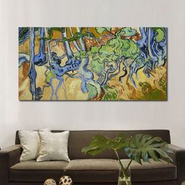 High Quality Vincent Van Gogh Oil Painting Reproduction Tree Roots and Tree Trunks Handmade Canvas Art Landscape Home Decor