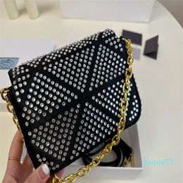 Fashion Women designers rhinestone flap bags full diamond crystal flashing bling underarm chain handbag hand carry Flap bag