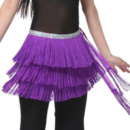 EMS DHL 10pcs Belly Dance Belt 3 Layers Fringe Tassel Belly Dance Waist Belt Chain Sequins Hip Scarf Women's Belly Waist263A