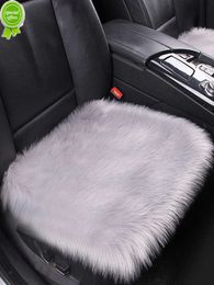 Faux Fur Car Seat Cover Cushion Car Interior Faux Wool Seat Cushion Winter Plush Warm Seat Cushion Decor Universal Accessories