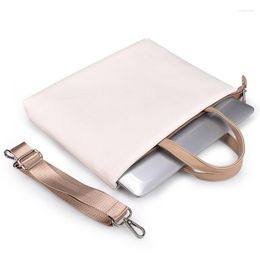 Briefcases Solid Colour Unisex Waterproof 14inch Laptop Bag Protective Case Casual Travel Shoulder Bags Computer Notebook Handbag Briefcase