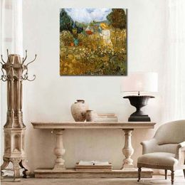 Impressionist Canvas Art Marguerite Gachet in The Garden Vincent Van Gogh Oil Painting Handmade Landscape Modern Bedroom Decor