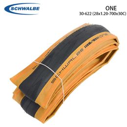 Bike Tires SCHWALBE ONE 28 Inch 30-622 28x1.20 700x30C All-round Road Bike Yellow Edge Folding Racing Tire 65-100PSI Bicycle Cycling Parts HKD230712