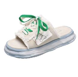 Women Graffiti Slippers Sandals Platform Shoes Mules Flip Flops Street Clogs Flat New Sweet Casual Shoes For Female