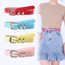 Belts Wome Waist Belt Korean Style Ins Wind Ladies Alloy Thin Candy Colour Female Dress Jeans