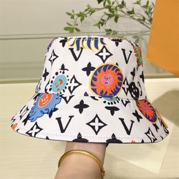 Män designer hink hattar kvinnor mode full broderier brev blommor fiskare mössa för unisex sommar avslappnad trendig solskade sunhats