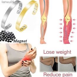 Magnetic Adjustable Cuff Bracelet Healing Bio Therapy Arthritis Pain Relief Bangle Unisex Fashion Accessories Bracelets Jewellery L230704