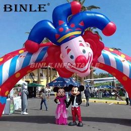 Sand Play Water Fun Outdoor attractive advertising event inflatable clown arch cartoon archway for sale 230711