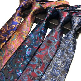 Designer Mens Neck Tie Elegant Man Floral Paisley Neckties Classic Business Casual Wedding Tie 145*8*3.8cm