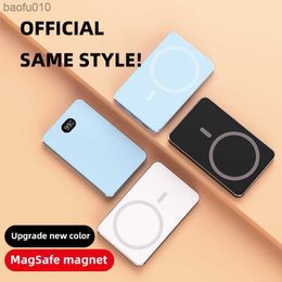 10000mAh Magsafe Power Bank Magnetic Wireless Powerbank Large Capacity Portable Battery External Fast Charger For Iphone 13/12 L230712