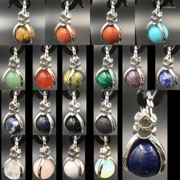 Pendant Necklaces Fashion Jewellery Mix Stone Round Bead WB767