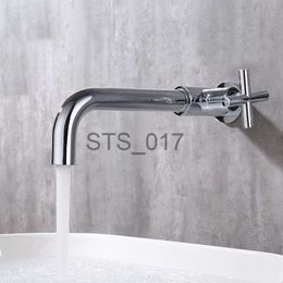 Kitchen Faucets Bathroom Faucet Wall Type Brass Lengthened Single Cold Water Tap Basin Toilet 1/2 Inch Tapware Bathroom Accessories x0712