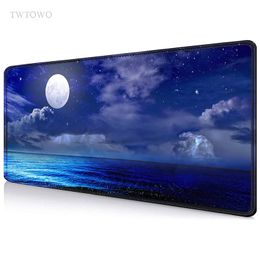 Sea Moon Mouse Pad Gaming XL Custom Computer Mousepad XXL Desk Mats Office Non-Slip Soft Computer Desktop Mouse Pad