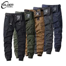 Men's Pants Men's New Cargo Pants Casual Multipocket Military Tactical Pant Cotton Running Long Trousers Male Spring Autumn Outdoor Trouser J230712