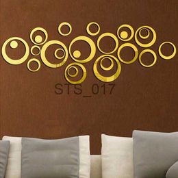 Other Decorative Stickers 24pcs/lot Acrylic Mirror Surface Polka Dots Circle Wall Stickers For Kids Baby Rooms Home Decor Round Wall Decals DIY Art Mural x0712