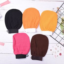 Exfoliating Gloves Scrub Mitt Bath Brushes Exfoliation Mitts Facial Massage Exfoliator Gloves Cleaning for All Skin E0712