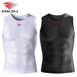 Cycling Shirts Tops RION Gilet Undershirt Bicycle MTB Cycling Vest for Men Bicycle Clothing Running Sleeveless Base Layers Man Mesh Summer Underwear 230712