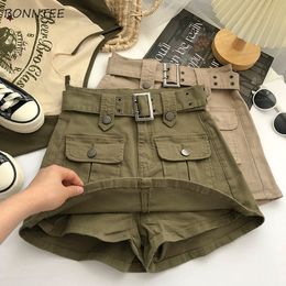 Skirts Cargo Mini Denim Women Multi Pockets Streetwear Personal Cool Teens Youth European Hipsters High Waisted Designer 230712