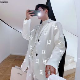 Men s Suits Blazers NOYMEI Future design sense Highly reflective pattern fashionable lapel solid color men s suit coat spring male blazer WA1 1 230711