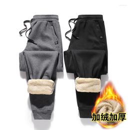 Men's Pants Warm Sweatpants Fall Winter Joggers Men Casual Thickened Lamb Wool Comfortable Fleece Trousers Man