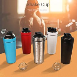 Water Bottles Stainless steel protein vibrating cup portable fitness and sports cup nutrition mixer cup vacuum insulated water cup 230711