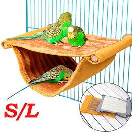 Bird Cages Nest House Winter Warm Parrot Bed Hammock Tent Toy Cage Perch Stand for Parrots Budgies Parakeet 230711