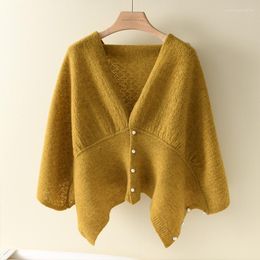 Scarves Pure Wool Knitted Hollow Shawl For Women With Shoulder Protection Scarf And Fashionable Korean Version Cape