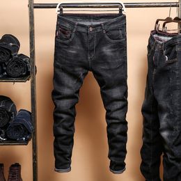 Men's Jeans HCXY 2023 Autumn Men Classic Business Stretch Fashion Denim Trousers Male Casual Pants