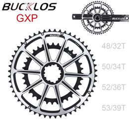 Bike Freewheels Chainwheels BUCKLOS Double GXP Chainring 50-34T 52-36T 53-39T Road Bike Chainring 891011S Double Chainwheel for Sram GXP Crankset 230712