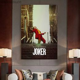 2019 New Movie Joker Canvas Poster Joker Origin Movie Art Prints Comics Wall Decor Pictures Clown Joaquin Phoenix Film Posters L230704