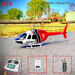 Electric RC Aircraft Flywing 6CH Brushless Scale GPS Helicopter Two Rotor Blade Bell 206 with H1 Flight controller 230711