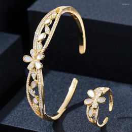 Necklace Earrings Set GODKI Trendy Luxury Snake Design Statement Bangle Cuff Ring Sets For Women Wedding Cubic Zirconia Dubai Daily