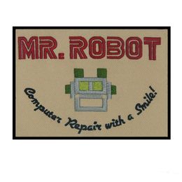 MR ROBOT HIGH QUALITY EMBROIDERED IRON SEW ON HEAT SEALED JACKET BACKING OR CAP BAGS PATCH285k