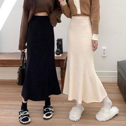 Skirts 2023 Wrap Shkirts Sexy Summer Slit Side Skirt Women Fashion Casual Long Maxi Stretchy Solid Colour T165