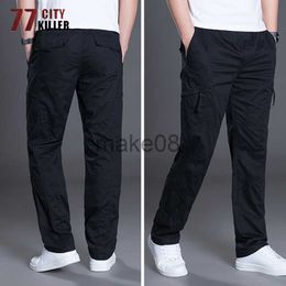 Men's Pants 77City Killer Casual Pants Men Plus Size 5XL 6XL Cotton Breathable Joggers Men Military Straight Multipocket Work Trousers Male J230714
