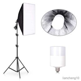 Flash Diffusers 50x70CM Softbox Lighting Kits Photography System Soft box Professional Continuous Light Use For Photo Studio Portrait Shooting R230712