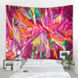 Tapestries Red Printed Polyester Tapestry Wall Hanging For Decorate Home Living Room Bedroom Office Sizes