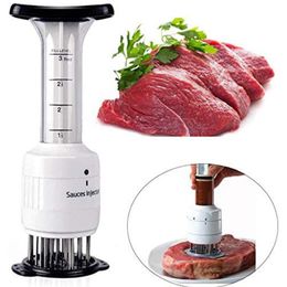 Meat Poultry Tools 2in1 Professional Tenderizer Marinade Injector BBQ Steak Beef Sauce with Stainless Steel Needle needle me 230712