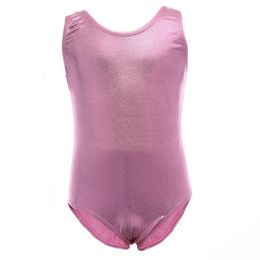 Kids Pink Leotard Lycra Spandex Sleeveless Girls Blue Gymnastics Dancewear Toddler Baby Dance Black Leotards Costumes198m