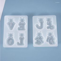 Baking Moulds Transparent Silicone Mould Resin Decorative Craft DIY Japanese Alphabet Bear Epoxy Moulds For Jewellery