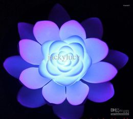 Decorative Flowers Quality Artificial Silk LED Floating Lotus Flower With Colorful Changed Light For Wedding Party Decorations