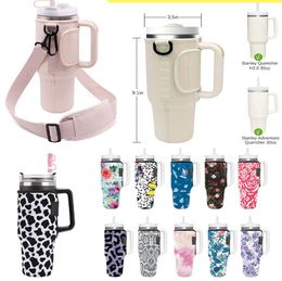 UPS Water Cup Set Package Handle Car Cup Thermal Steel Inoxidável Cold Isolation Sport 40oz Bingba Coffee cup Oblique Span Package 7.12