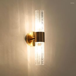 Wall Lamp Modern Luxury For Living Room Bedroom Bedside Aisle Gold LED Sconce Bubble Glass Lampshade Indoor Decoration Lighting