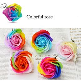 Dried Flowers 16PCSBox Soap Floral Gift Flower Petal Artificial Rose Decor Ornament Party ValentineS Day Decorating Holding 230711