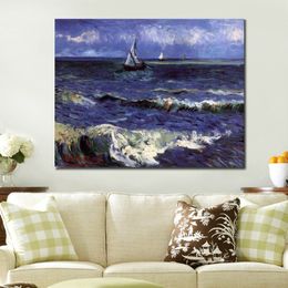 Seascape Near Saintes-maries Vincent Van Gogh Painting Handmade Oil Reproduction Landscape Canvas Art High Quality