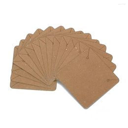 Jewelry Pouches 50pcs/lot Earrings Necklaces Display Cards For Boxed Packaging Cardboard Hang Tag Card Ear Studs Paper 5x5cm