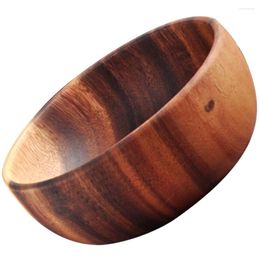 Dinnerware Sets Practical Wood Bowl Deep Convenient Wooden Salad Solid Plate Dried Fruits Simple Style Baby Containers