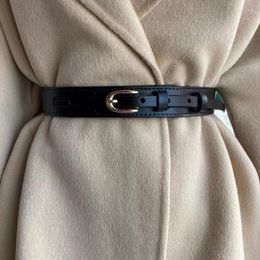 Belts PU Leather Women's Waist Belt Wide Female Buckle Waistband Luxury Vintage All Match Cummerbunds For Overcoat Sweater