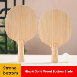 Table Tennis Raquets High Quality 678 MM Hinoki Wood Table Tennis Racket Pure Wood Horizontal Straight Blade High Elasticity For Training 230712