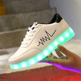 Dress Shoes 34-44 Men LED Glowing Sneakers for Women USB Charger Luminous shoes Children Casual Shoes For Girls Boys Rubber Soles Sandals 230711